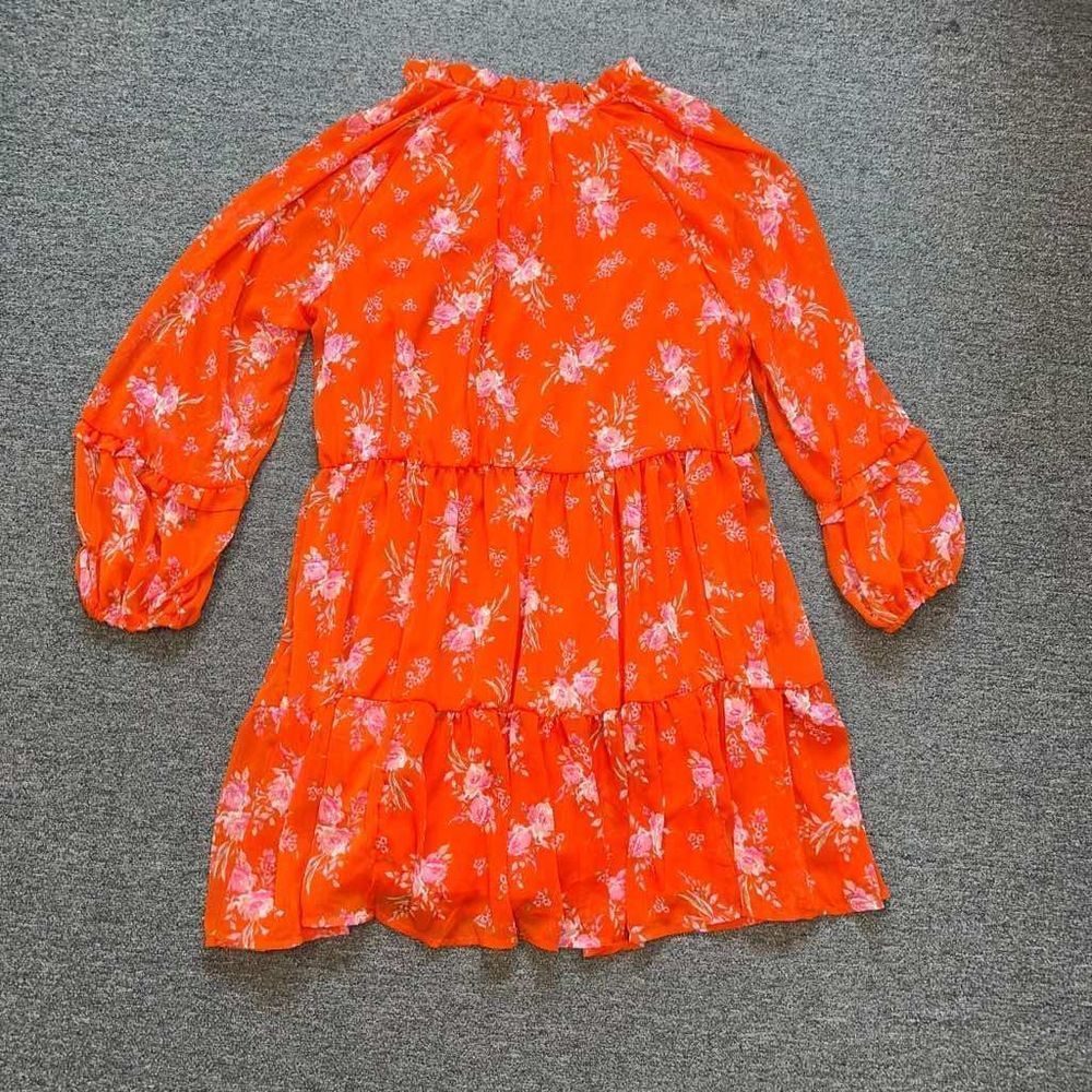 Vince Camuto Floral V Neck Long Marie Sleeves Layered Knee High Dress Size XL - Picture 10 of 11